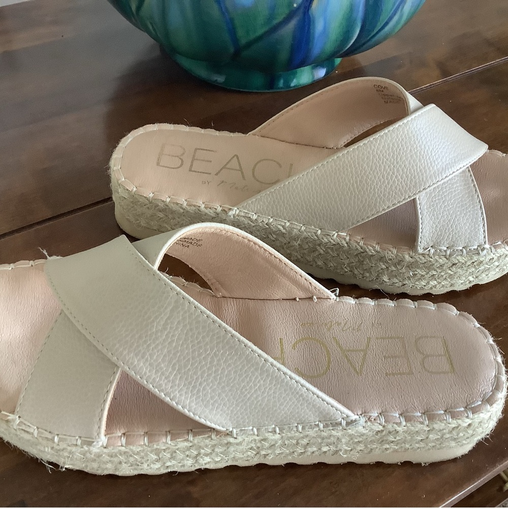 Matisse Cream Cross-Strap Espadrille Sandals